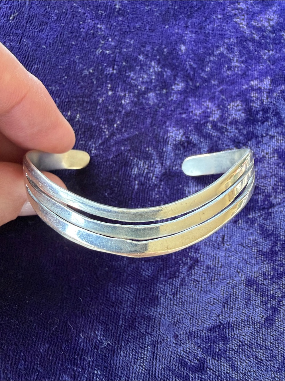 Vintage silver cuff bracelet, Southwestern